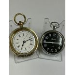 2x Vintage pocket watches , both ticking but sold with no guarantees