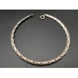 Silver Weave-Link Bracelet. 18cm. 7.09g