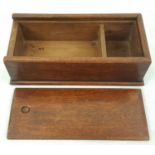 Small Antique Wooden Apprentice Cabinet with Sliding Lid. 13 x 30cm