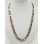 Chunky Silver Curb-Link Necklace. 48cm. 65.79g