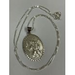 Vintage silver pendant on silver chain