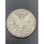 Silver USA Morgan Dollar 1896, San Francisco mint.Extra fine condition having bold detail to both