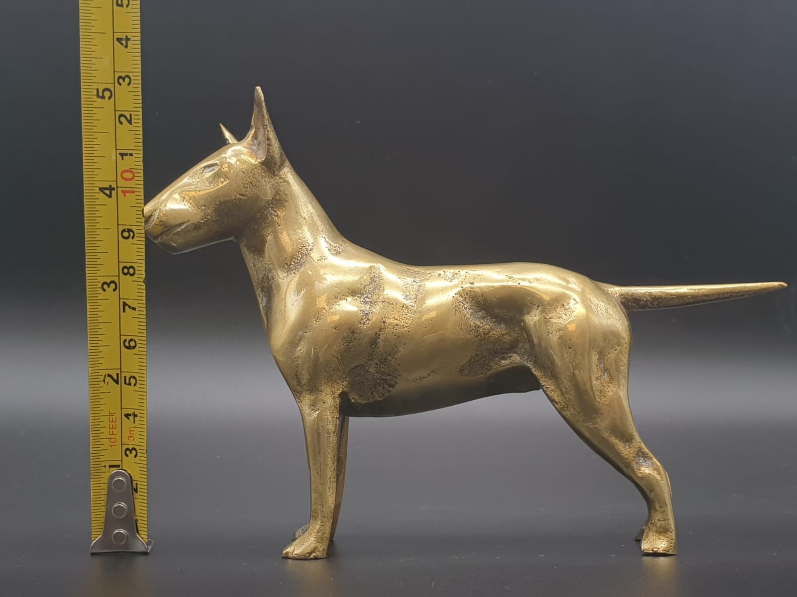 Solid Brass English Bull Terrier. 1.5 kilo 18 x 13cm - Image 4 of 5