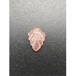 1.03 Cts Natural Pink Sapphire in Carved cut. 8.07 x 5.82 x 2.38mm. Come with IGL&I Certificated