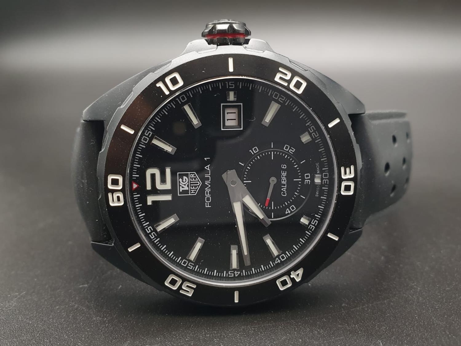 Tag Heuer Formula 1 watch black face and strap, 42mm - Image 4 of 10