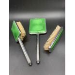 Art Deco dressing table set ,to include long handled mirror ,long handled brush ,and a rectangular