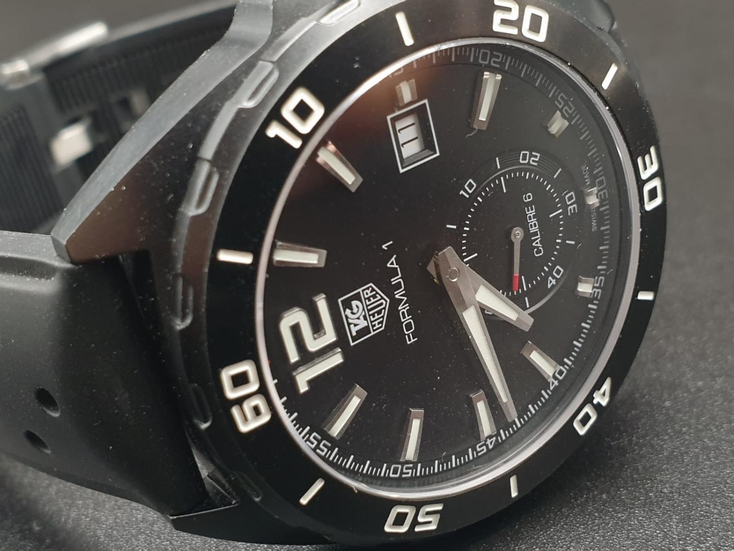 Tag Heuer Formula 1 watch black face and strap, 42mm - Image 5 of 10