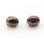 Pair of brown diamond earrings set in 18k yellow gold, weight 2.7g and approx 5ct diamonds