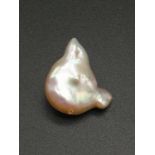 Natural Pink-Tone Pearl in the Shape of a Duck's Head.