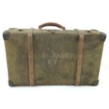 WW1 Period Officers Suit Case. Named to Lt James of the Royal Flying Corps.