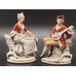 Two Vintage, possibly Antique, Beautiful Porcelain Figurines. They bear the mark of 18811 Germany on