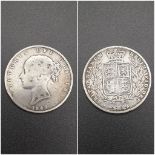 1842 Queen Victoria Young Head Silver Half Crown. 13.66g