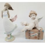 Two Lladro Beverly Hills Figurines. 17 and 22cm tall.