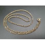 9K Yellow Gold Figaro Necklace. 48cm. 6.86g