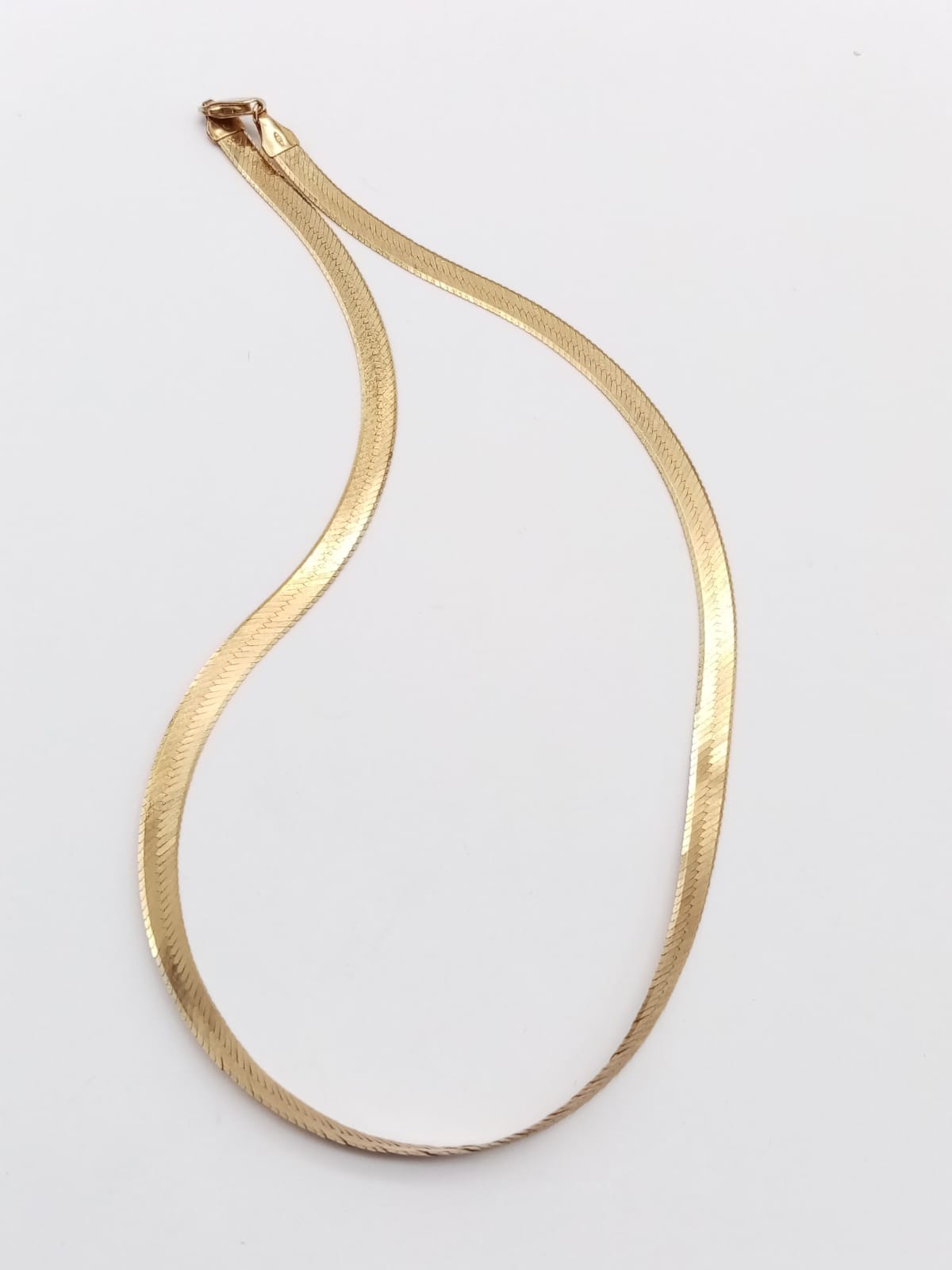 9K Yellow Gold Italian Herringbone Necklace. 40cm. 6.9g - Image 6 of 6