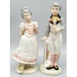 Two Casades Spanish Figurines. The Giver and Receiver of Flowers. 23cm