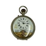 Vintage 8 day hebdomas type pocket watch , ticking but no guarantees , winder slips sometimes when