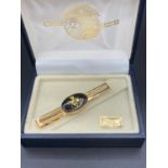 Vintage orient express Gentlemans tie clip ,22 carat gold plated in original box ,excellent