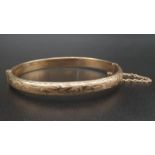 9k Yellow Gold Bangle. 6cm diameter. 8.16g