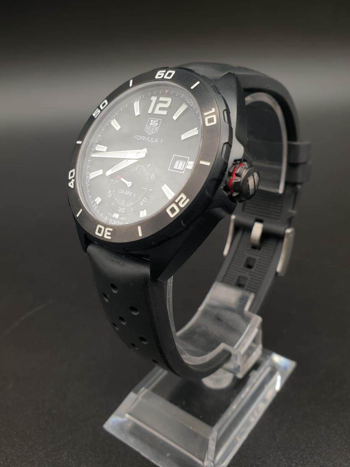 Tag Heuer Formula 1 watch black face and strap, 42mm - Image 2 of 10