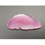 45 Carats of a Natural Pink Slice of Agate.