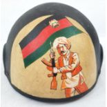 British Army MK 6a Ballistic Helmet with a hand painted Afghanistan Memorial painted on the front.