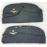 Two (possibly WW2) distressed RAF caps with Full Badges.