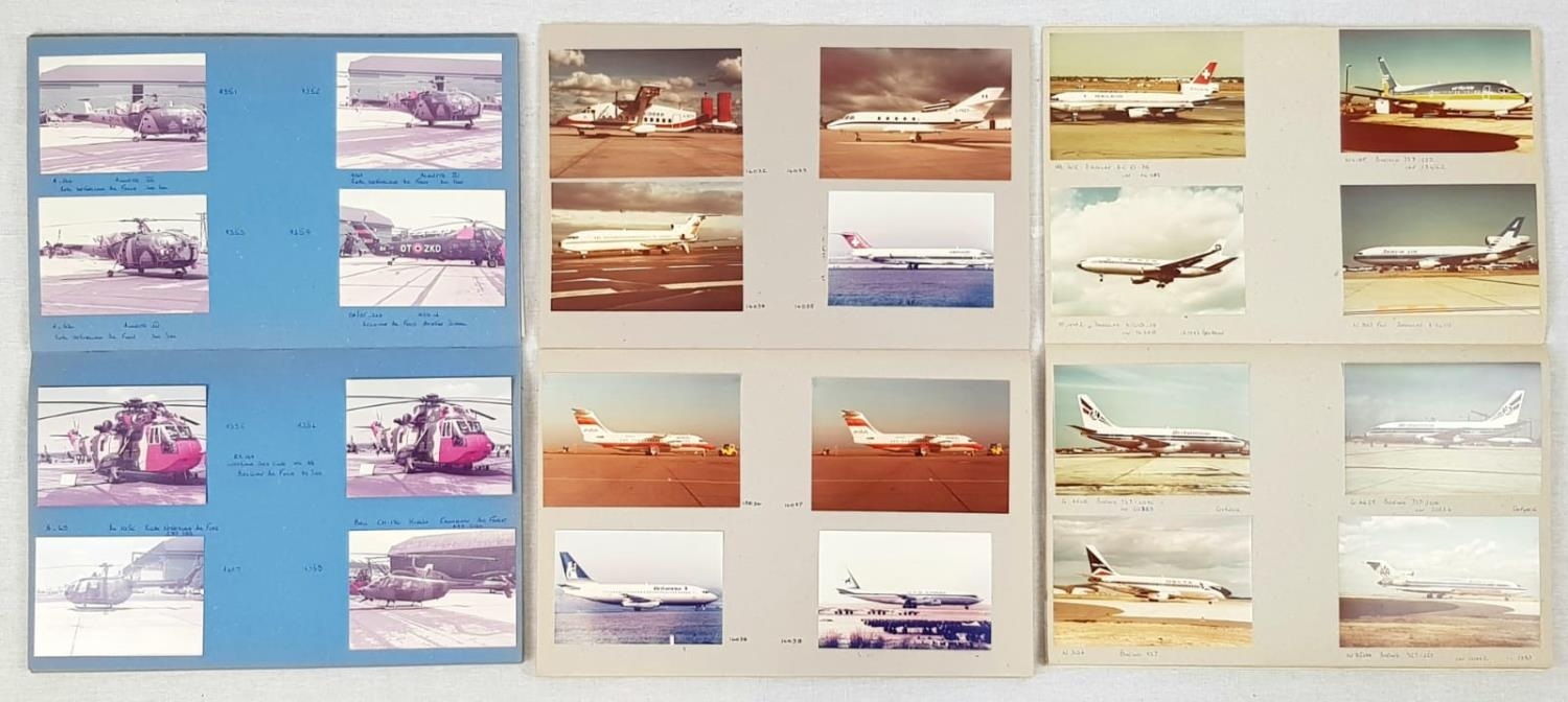 Three Scrapbooks with over 300 Original Colour and Black and White Photos of Different Aircraft (