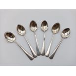 Six Miniature Silver Spoons. 57.25g