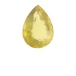 A 102.31ct Yellow Natural Quartz with Pear Faceted (Yellowish Green) 36.92 x 27.00 x 19.25mm. Come