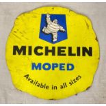 Vintage Original Michelin Moped Large Wood Coaster Sign. Condition as per photos. 52cm diameter.