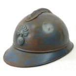 WW1 French M15 Adrian Helmet. Badged to the Infantry, No Liner