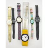 A Selection of Seven Swatch Watches - Some Rare. As Found.