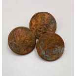 3 x 1st Empire Napoleons Imperial Guard Buttons