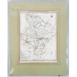 Antique 1806 Map of Huntingdonshire. Framed and protected in a plastic wrap. Good condition. 27 x