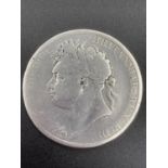 George IV Silver crown 1821 . Fine condition.