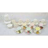 Paragon Bone China Teapot set with Four cups and Saucers - Plus Six Cups and Saucers from the