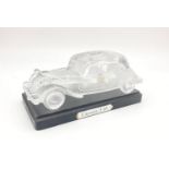 Crystal Glass Citroen Talbot T15 - On wood pedestal. 19 x 10cm.