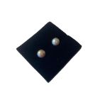 Pair of silver and Pearl stud earrings having full markings for 925 silver.