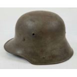 WW1 Imperial German Model 1917 Stahlhelm Helmet with lots of the original paint remaining. Reserve