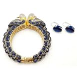 A Bollywood style Indian bangle and complementing earrings in an interesting and unusual