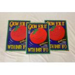 Three, Grow For It -400 Years of British Toms - Repro Enamel Signs. Condition as per photos. 37 x