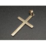 9K Yellow Gold Cross Pendant. 1.58g