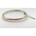 Vintage Silver Bangle. 6cm diameter. 9g