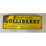 Rare Original Vintage Robertson's Golliberry Preserve Enamel Sign. Condition as per photos. 76 x