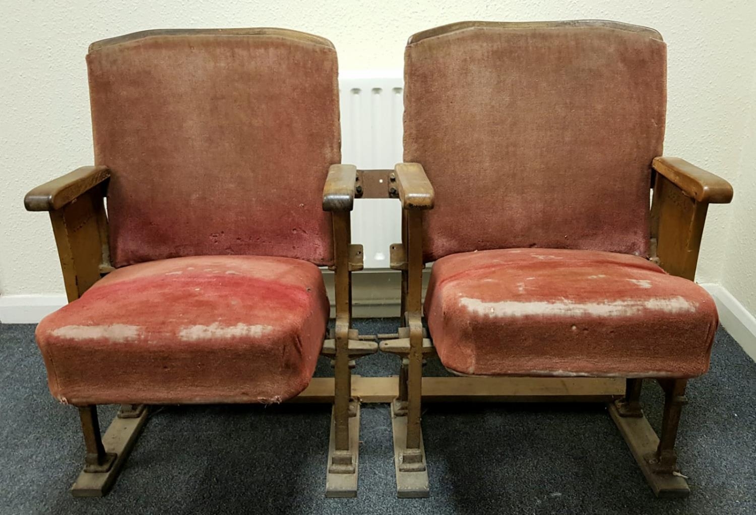 A Pair of Original Antique Edmonton Empire Music Hall Theatre Seats. The Empire was built in 1908