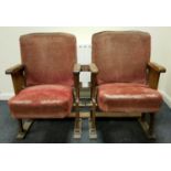 A Pair of Original Antique Edmonton Empire Music Hall Theatre Seats. The Empire was built in 1908