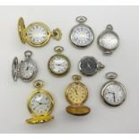 Selection of Nine Pocket Watches. As Found