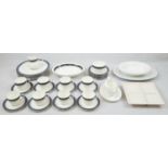 Over Fifty Pieces of Royal Doulton Sherbrooke Bone China including plates, cups, saucers and bowls -