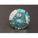 3.53cts of Blue Moissanite Gemstone.